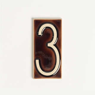 House Number Tile, Brandy