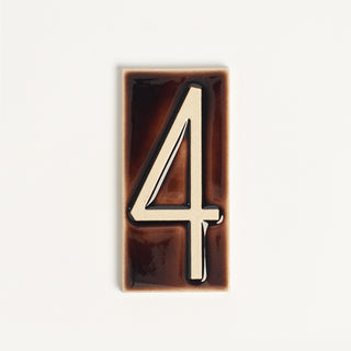 House Number Tile, Brandy
