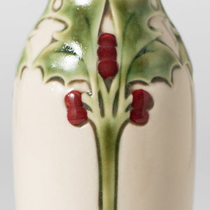 1921 Holly Leaf Vase- Hand Painted