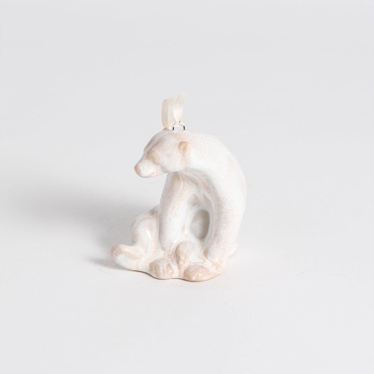 Abel Bear Ornament -Polar – Rookwood Pottery