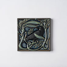 Load image into Gallery viewer, Hand Painted Revival Bird Tiles, Rook
