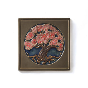 Tree Of Life Tile - 8" x 8" Cherry Blossom