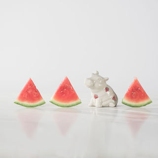 Hippo Figurine, Hand-Painted Watermelon
