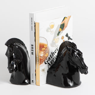 Horse Head Bookend Set, Nocturnal