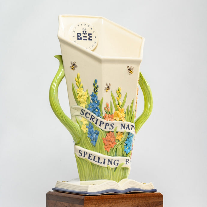 See the new Scripps National Spelling Bee trophy designed by Rookwood Pottery