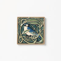 Rookwood Pottery Revival Bird Blue Jay tile, made in Cincinnati, OH