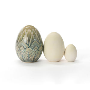 Hand Carved Large Egg #267