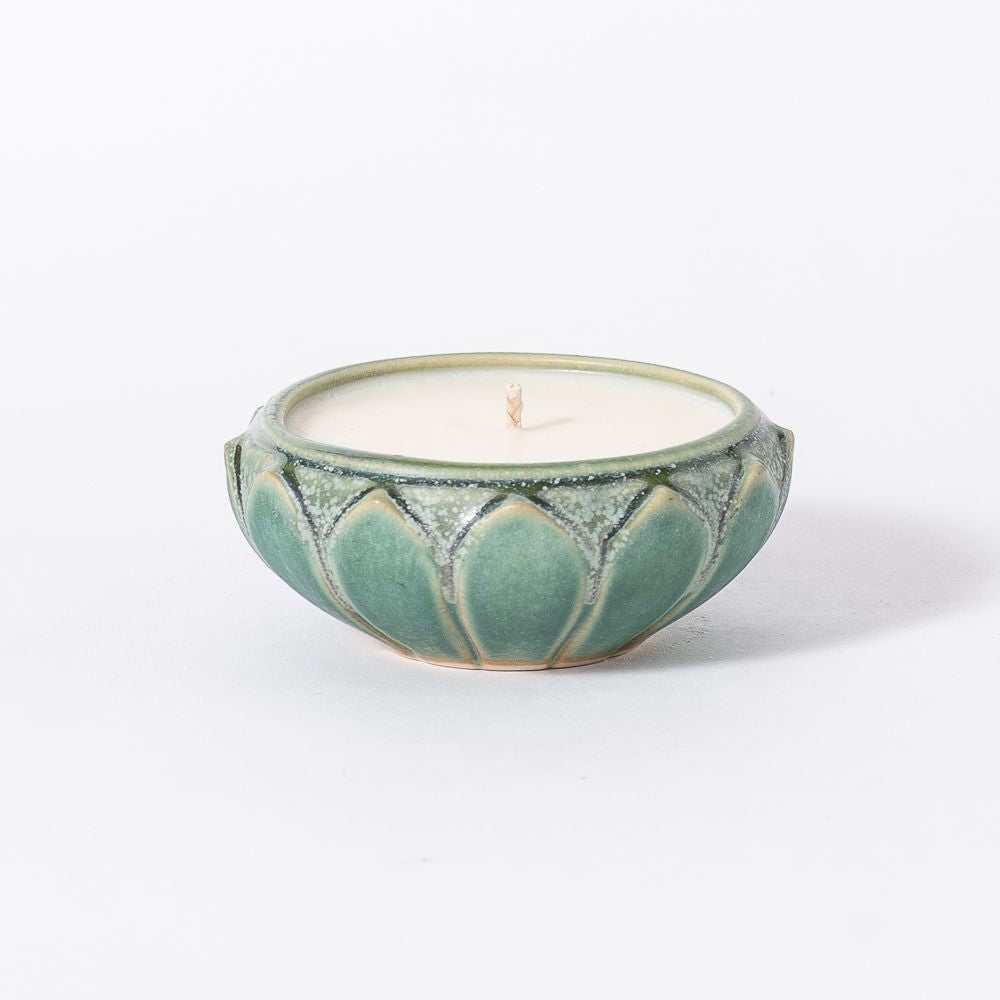Small Flower Dish Candle - Dewdrop