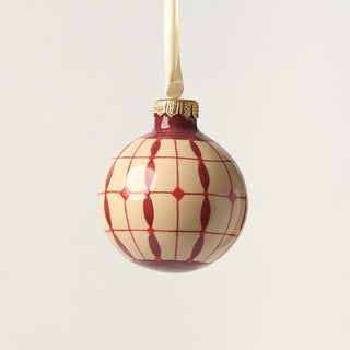 Hand-Painted Ornament, Red Diamond