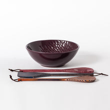 Load image into Gallery viewer, Serving Bowl &amp; Utensil Set - Mulberry
