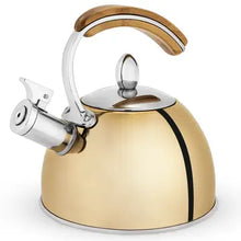 Load image into Gallery viewer, Pinky Up Presley Gold Tea Kettle
