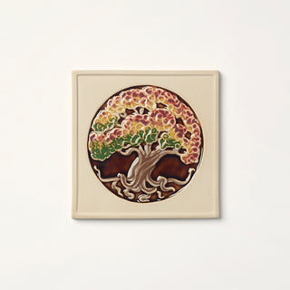 Tree of Life Tile, Russet