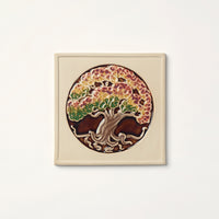 Tree of Life Tile, Russet