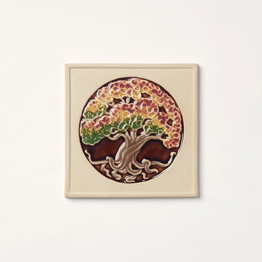 Tree of Life Tile, Russet
