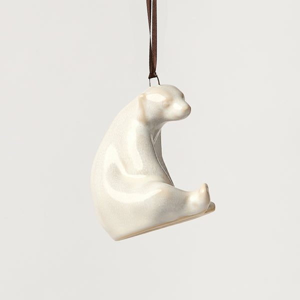 Abel Bear Ornament, Polar – Rookwood Pottery
