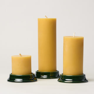 Pillar Candle Holder, Patina