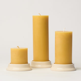 Pillar Candle Holder, Raffia
