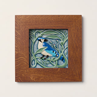 Revival Bird Tile, Blue Jay - Winterberry