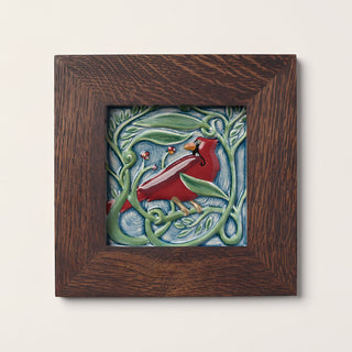 Revival Bird Tile, Cardinal - Winterberry