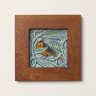 Revival Bird Tile, Robin - Winterberry