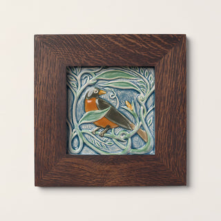 Revival Bird Tile, Robin - Winterberry