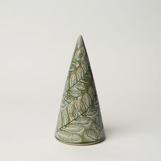 Hand-thrown ceramic Christmas tree by Rookwood Pottery