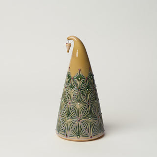 Hand-thrown ceramic Christmas tree by Rookwood Pottery