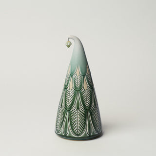 Hand-thrown ceramic Christmas tree by Rookwood Pottery