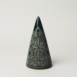 Hand-thrown ceramic Christmas tree by Rookwood Pottery