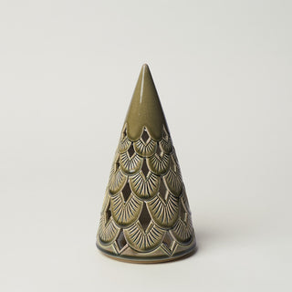 Hand-thrown ceramic Christmas tree by Rookwood Pottery