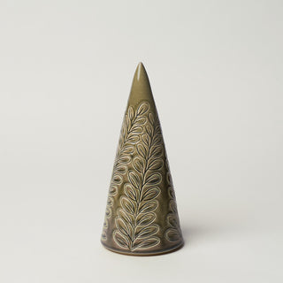 Hand-thrown ceramic Christmas tree by Rookwood Pottery