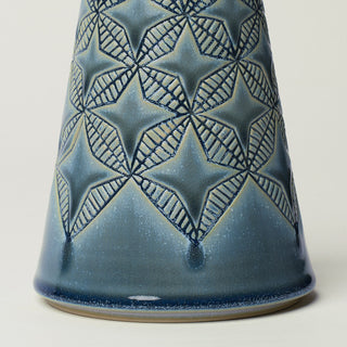 Close-up details of hand-thrown ceramic holiday tree