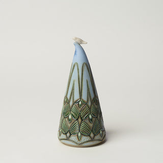 Hand-thrown ceramic Christmas tree by Rookwood Pottery
