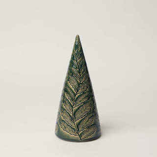 Hand-thrown ceramic Christmas tree by Rookwood Pottery