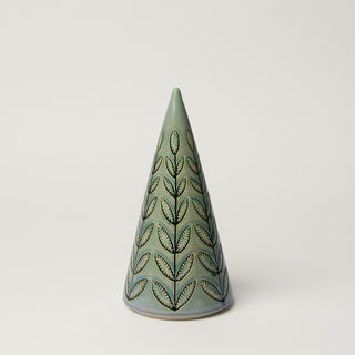 Hand-thrown ceramic Christmas tree by Rookwood Pottery
