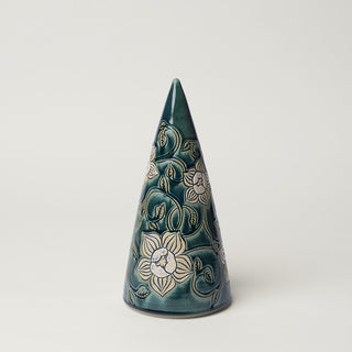 Hand-thrown ceramic Christmas tree by Rookwood Pottery