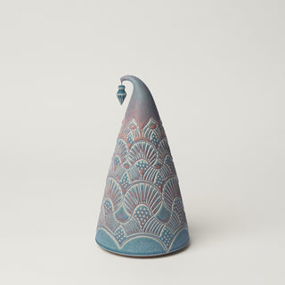 Hand-thrown ceramic Christmas tree by Rookwood Pottery