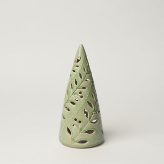 Hand-thrown ceramic Christmas tree by Rookwood Pottery