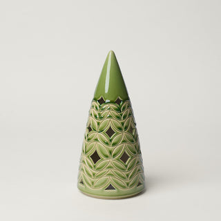 Hand-thrown ceramic Christmas tree by Rookwood Pottery