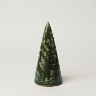 Hand-thrown ceramic Christmas tree by Rookwood Pottery