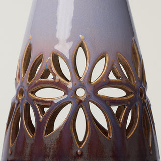 Close-up details of hand-thrown ceramic holiday tree