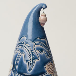 Close-up details of hand-thrown ceramic holiday tree