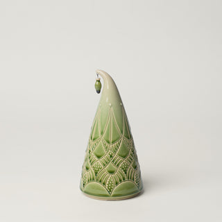 Hand-thrown ceramic Christmas tree by Rookwood Pottery