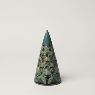 Hand-thrown ceramic Christmas tree by Rookwood Pottery