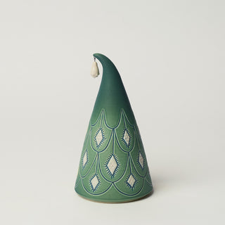 Hand-thrown ceramic Christmas tree by Rookwood Pottery