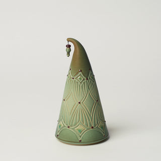 Hand-thrown ceramic Christmas tree by Rookwood Pottery