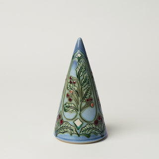 Hand-thrown ceramic Christmas tree by Rookwood Pottery