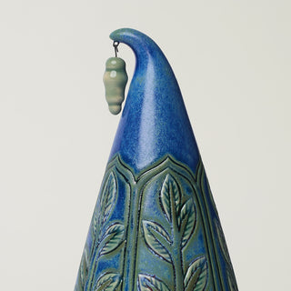 Close-up details of hand-thrown ceramic holiday tree