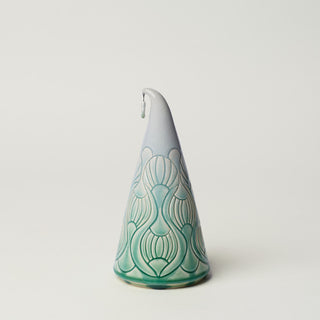 Hand-thrown ceramic Christmas tree by Rookwood Pottery