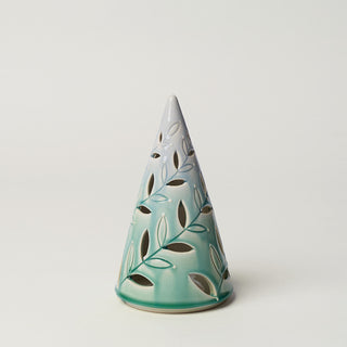 Hand-thrown ceramic Christmas tree by Rookwood Pottery